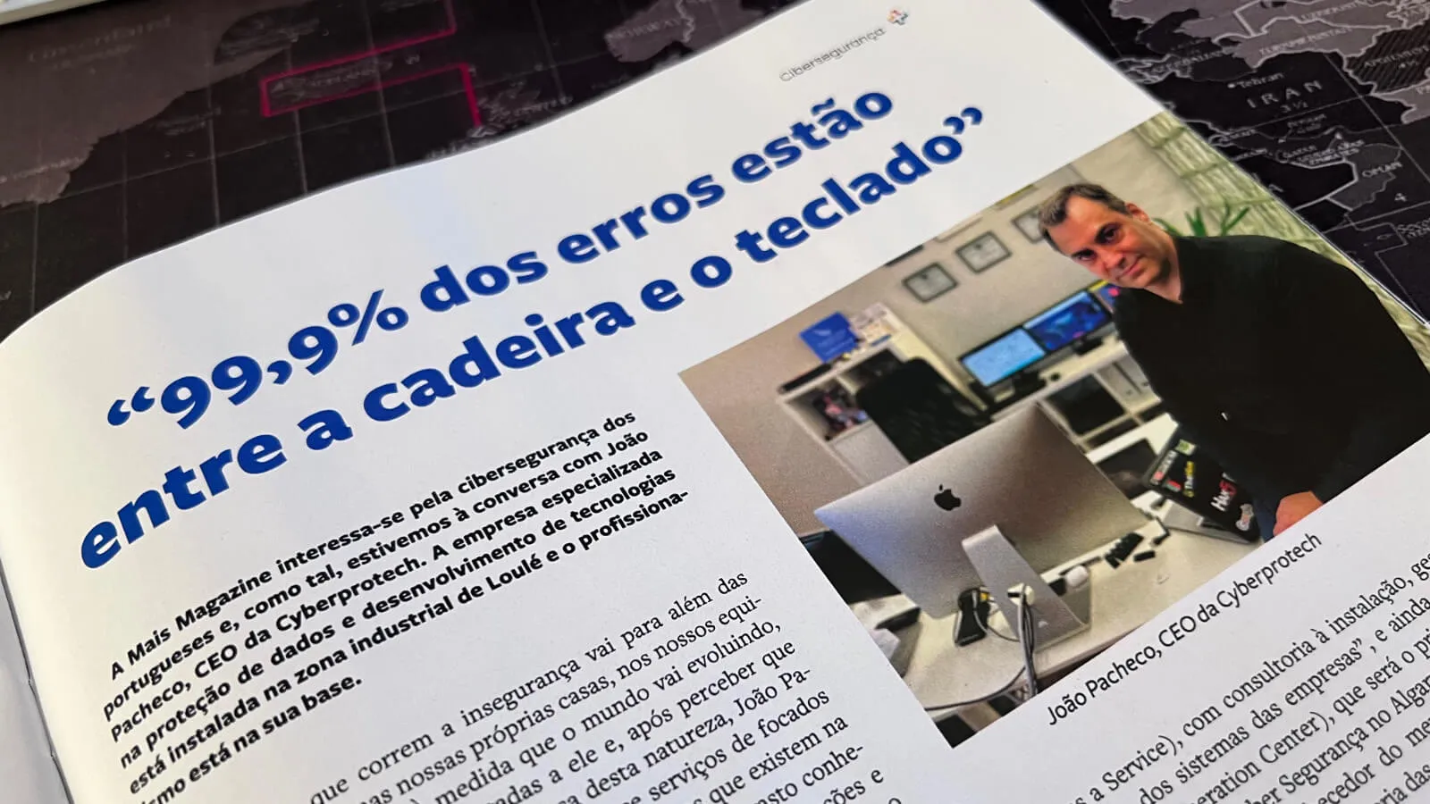 99,9% dos erros estão entre a cadeira e o teclado